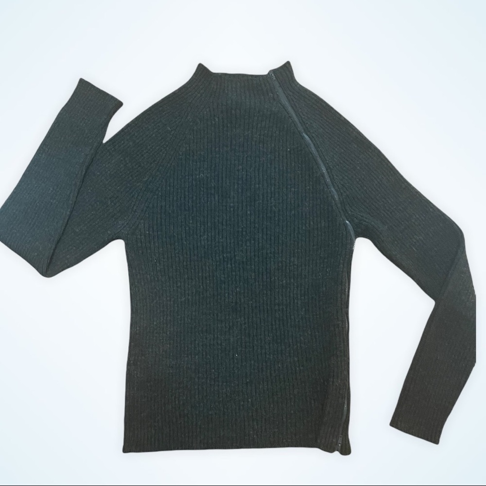 Zara wool full side zip sweater size large
